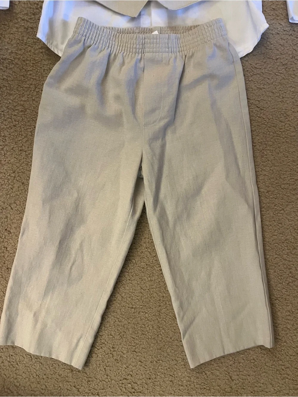 Nautica Little Boys 3 Piece Suit Size 7 pants vest & white dress shirt formal
